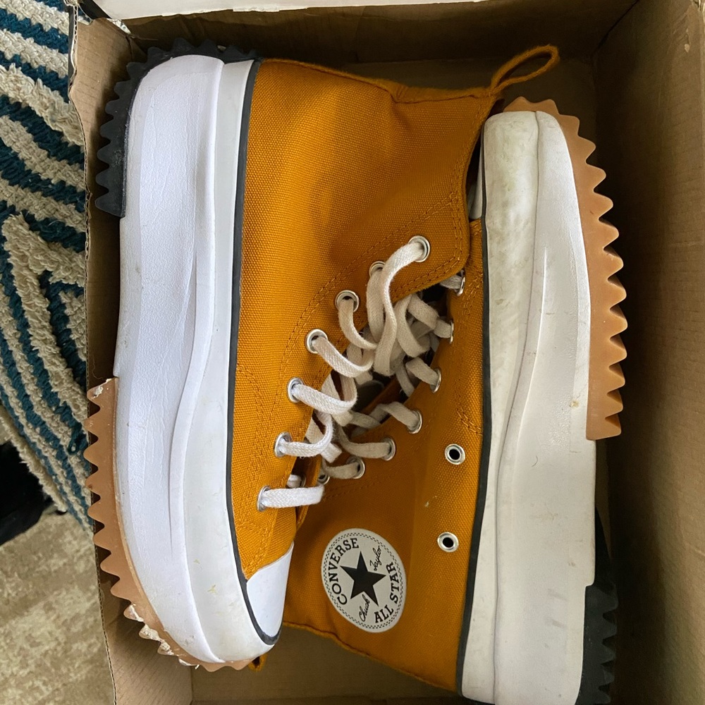 Converse Orange and White Athletic Shoes